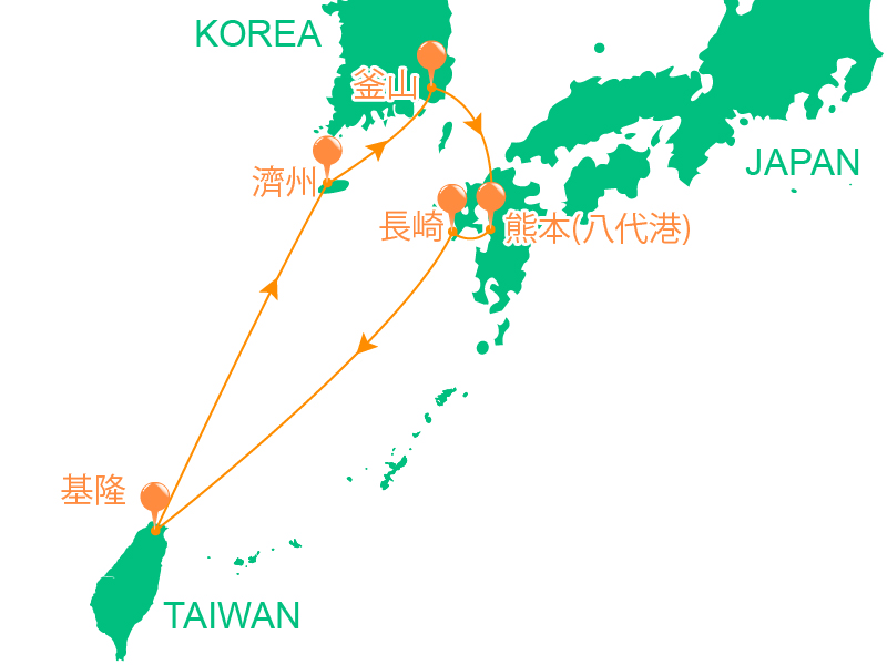郵輪航線圖