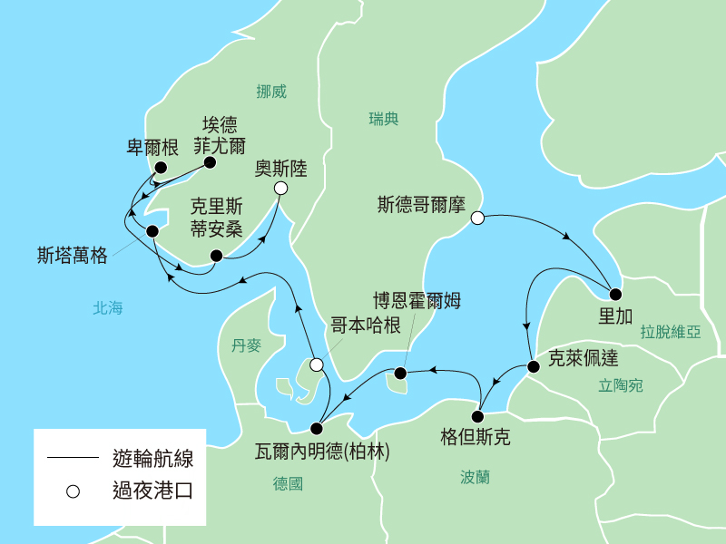 郵輪航線圖