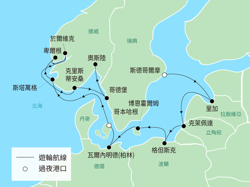 郵輪航線圖