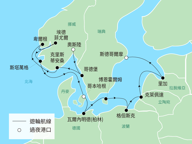 郵輪航線圖
