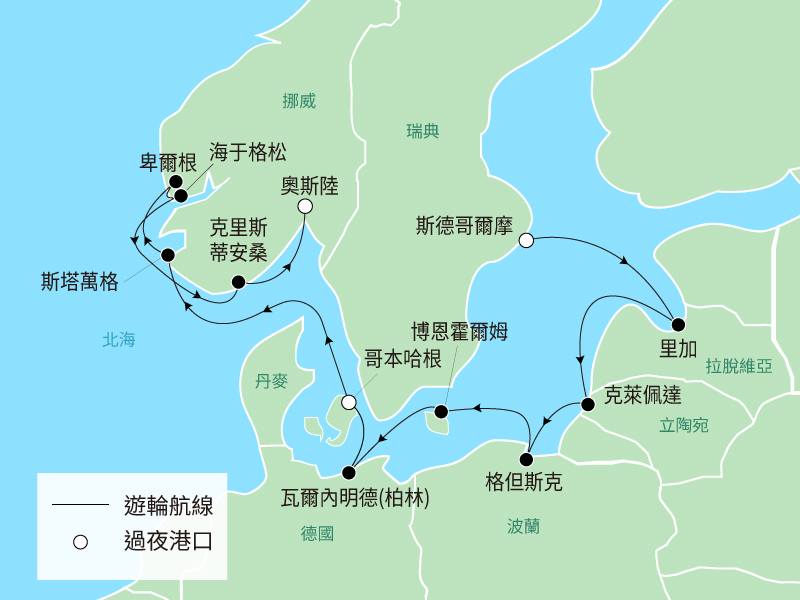 郵輪航線圖
