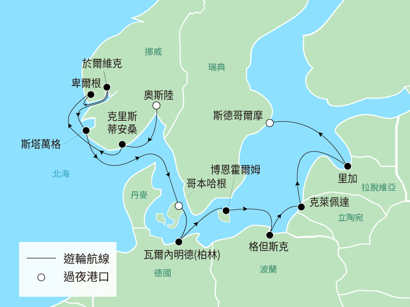 郵輪航線圖