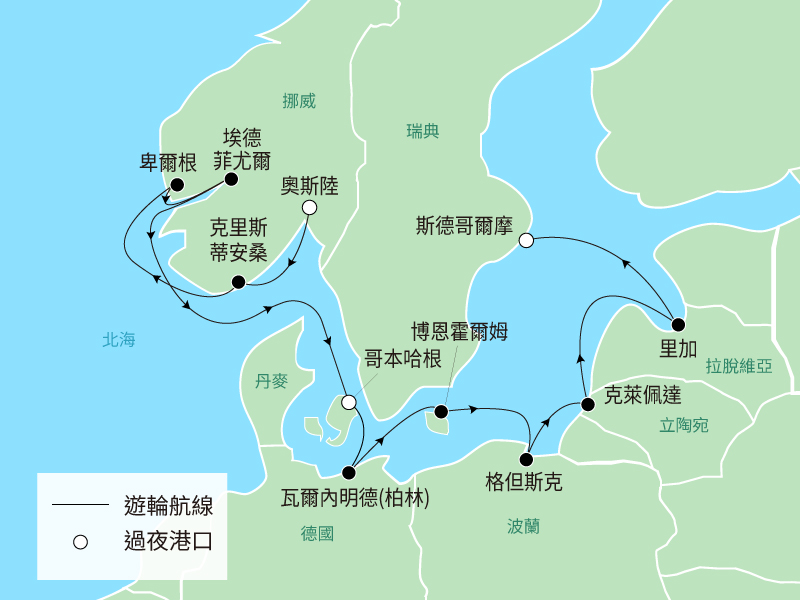 郵輪航線圖