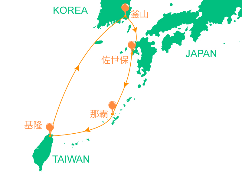 郵輪航線圖